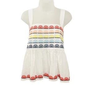 Marie Oliver Tegan Tank - Embroidered Cross-back Top